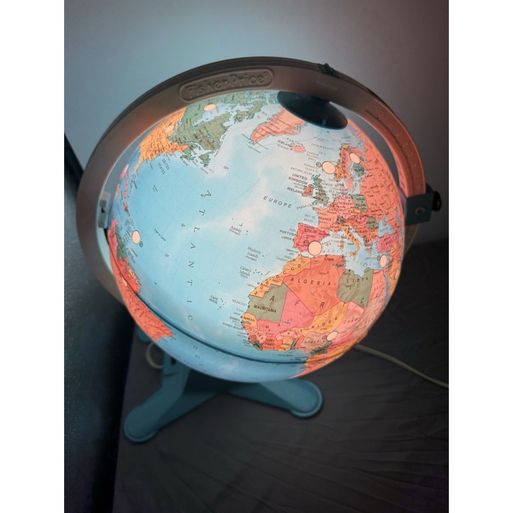 Fisher Price Discovery Globe Earth Educational Lights Up TESTED Vintage Fun 🤩 - Picture 9 of 16